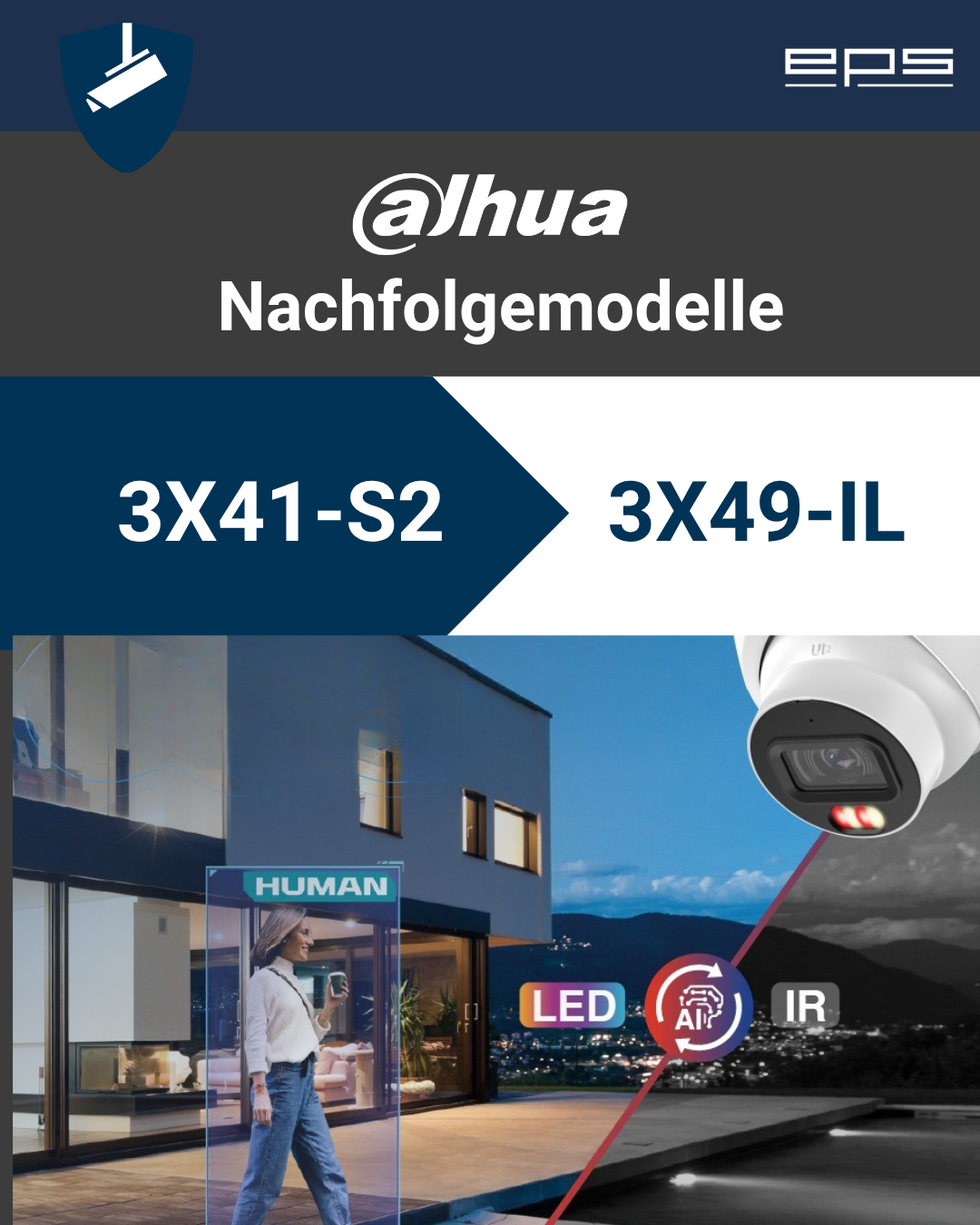 DAHUA Nachfolgemodelle mit Smart Dual Light-Technologie